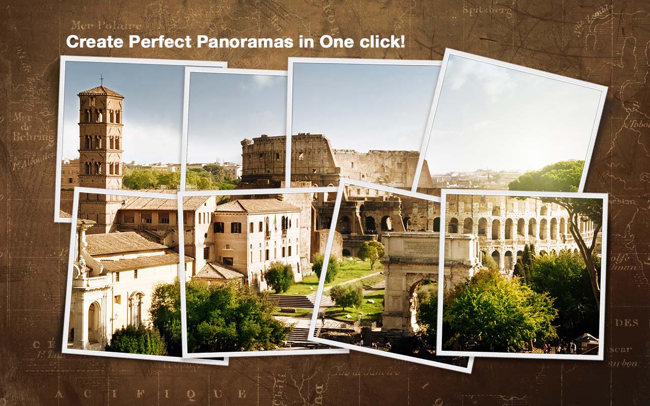 Create perfect panoramas in one click